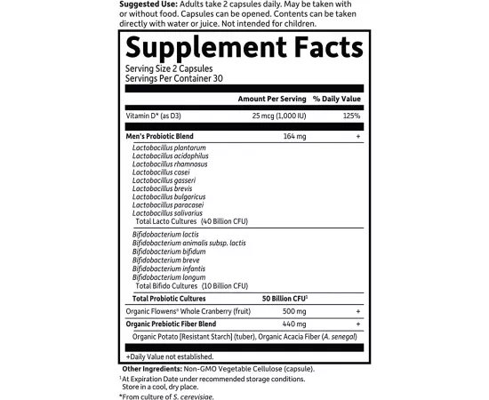 Garden of Life Dr. Formulated Probiotic Prostate+ Vegetarian Capsules 60's