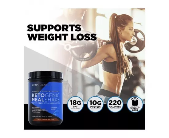 وجبة شيك الشوكولاتة -كيتوجينيك- الطبيعية من كيتو ساينس   14 حصة 539 جرام