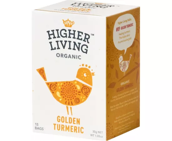 Higher Living Golden Turmeric Tea Bags 15's