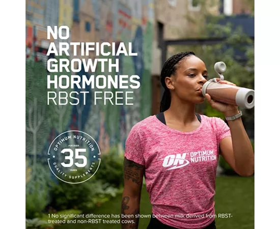 واي  جولد ستاندرد 100% بنكهة الشوكولاتة والشعير من أوبتيموم نيوتريشن 5رطل - 73 حصة