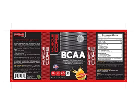  ال BCAA بنكهة الفاكهة من ماسل كور نيوتريشين 30 حصة  390جرام