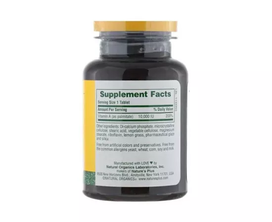  تابلت فيتامين أ بتركيز 10000 IU من ناتشرز بلس 90 