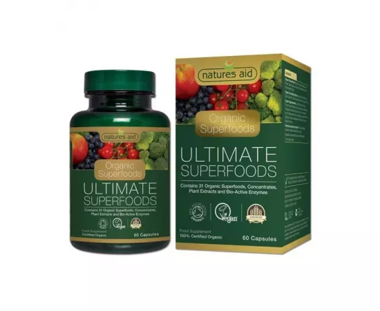 كبسولات ألتميت سوبر فوود النباتية العضوية من ناتشرز آيد  60 