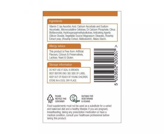 تابلت فيتامين سي بتركيز 1000 مللي جرامقليل الحموضة من ناتشرز آيد  180