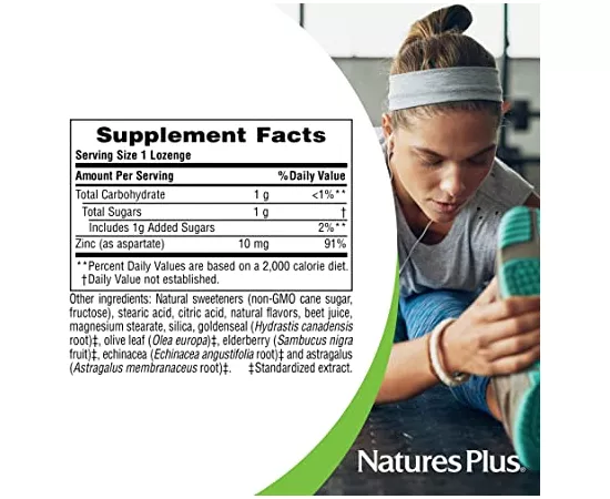 Natures Plus ImmunActin Zinc Lozenges 60's