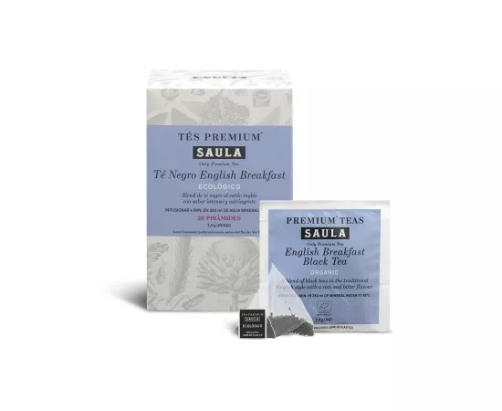 Black Tea English Organic Breakfast, Box of 20 Tea Bags