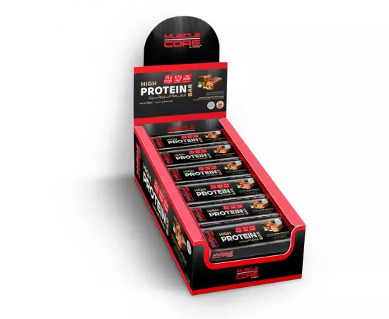 بار البندق والكاراميل عالي البروتين -12 قطعة