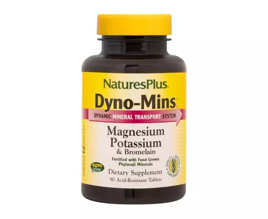 Natures Plus Dyno Mins Magnesium Potassium And Bromelain 90's