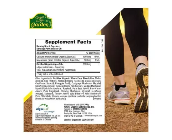 Natures Plus Source Of Life Garden Calcium 1000 mg Vegan Capsules 120's