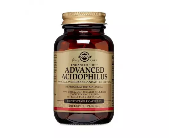 كبسولات أدفانسيد الأسيدوفيلس الخالية من الألبان النباتية من سولجار  100