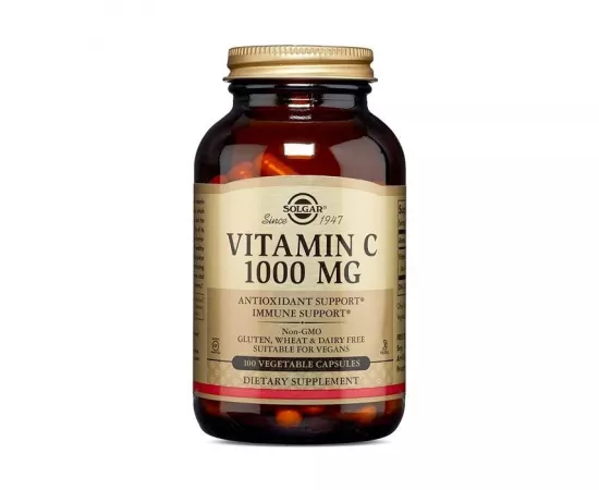 كبسولات نباتية  فيتامين ج من سولجار 1000مج - 100's