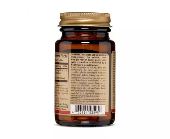 Solgar Folate 1000 Mcg As Metafolin 60's