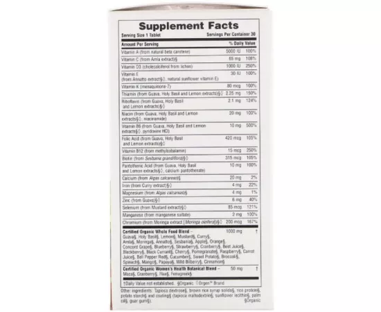 Nature's Plus Source Of Life Garden Organic Womens Daily 30's