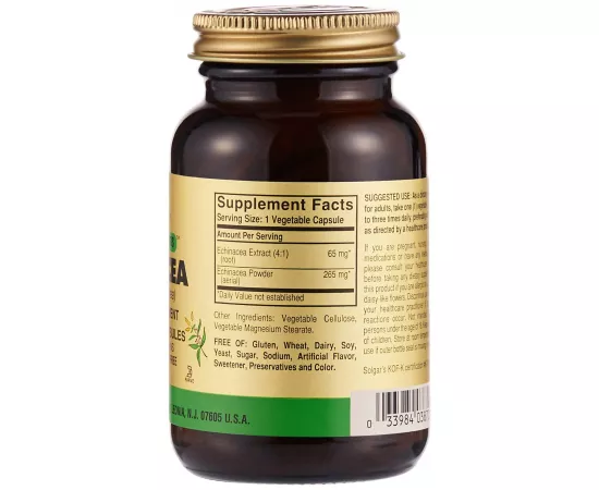 Solgar Full Potency Echinacea Vegetable Capsules 100's
