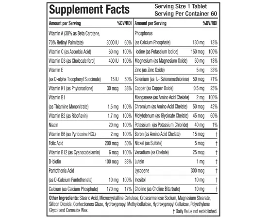 Megaton Women 50 Plus Super Multivitamin 60 Tablets