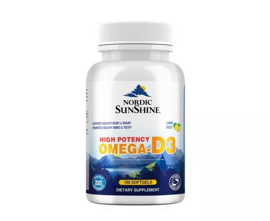 نوردك صن شاين هاي بوتينسي أوميجا 1280 مج مع فيتامين د3 25 مج - 100 سوفت جل