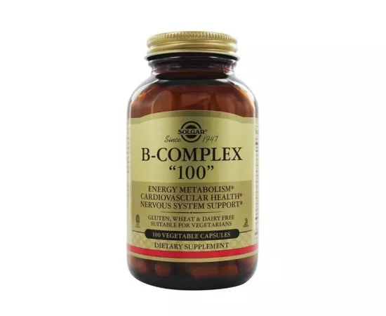 كبسولات  مركب فيتامين ب النباتية  من سولجار 100