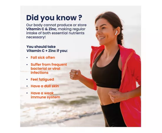  تابلت فيتامين سي + الزنك العضوي من ويلبينج نيوتريشن 16