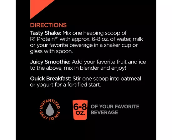 البروتين  بنكهة الفراولة و الكريمة 38 حصة من آر1  2.42رطل