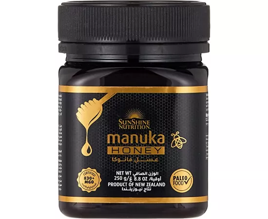 عسل المانوكا 830+ مللي جرام من صن شاين نيوتريشين  250جرام