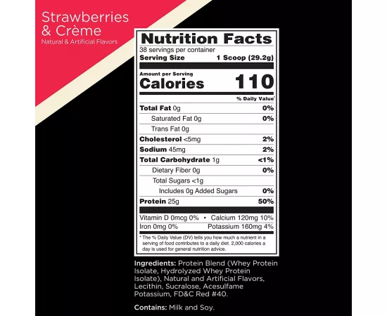 البروتين  بنكهة الفراولة و الكريمة 38 حصة من آر1  2.42رطل