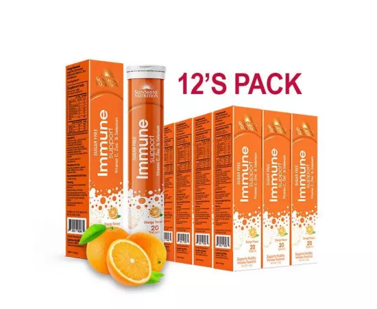 Sunshine Nutrition Immune Support Effervescent tablets 20's x 12 Pack