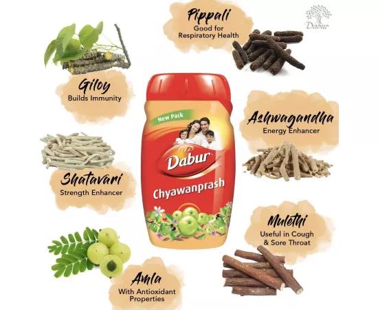 Dabur Chyawanprash; Immunity Booster; Enriched with Vitamin C; Herbal; Natural 500g