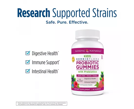 جاميز البروبيوتيك للأطفال ميري بانش التوت من نورديك صن شاين  60 