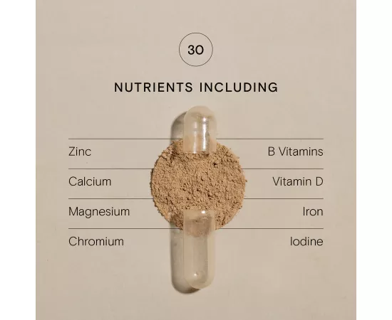 كبسولات الفيتامينات المتعددة دايلي نيوترينت  Food-grown (فوود جرون) للمراهقين الشباب من وايلد نيوتريشن  60