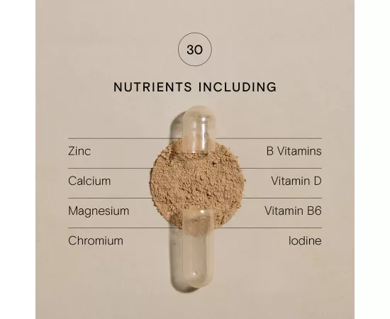 Wild Nutrition Food-Grown Daily Multi Nutrient-Teen Girl 60 Capsules