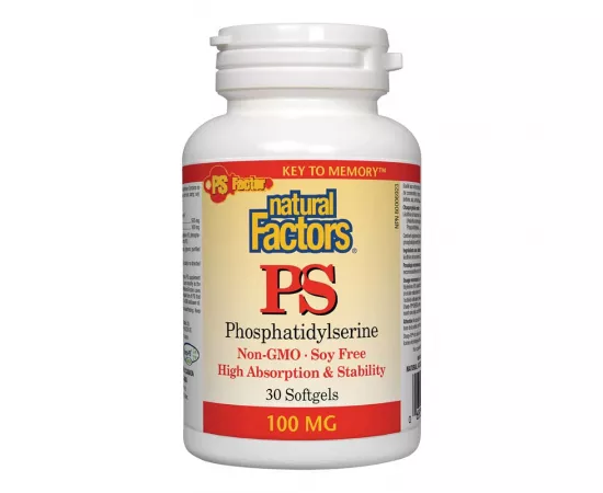 PS فوسفاتيديلسيرين من ناتشورال فاكتورز 100 مج - 30 سوفت جل