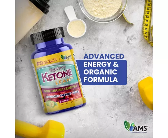  كبسولات كيتون توت العليق مع جارسينيا من أ م س - 60 كبسولة