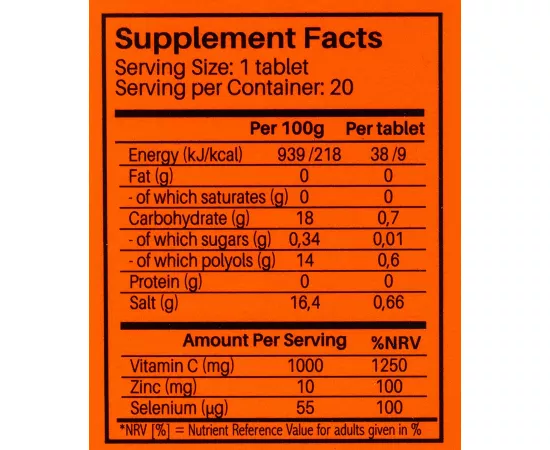 Sunshine Nutrition Immune Support Effervescent tablets 20's x 12 Pack