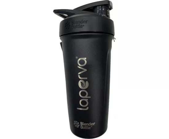 Laperva Blender Bottle Stainless Steel Shaker, Black