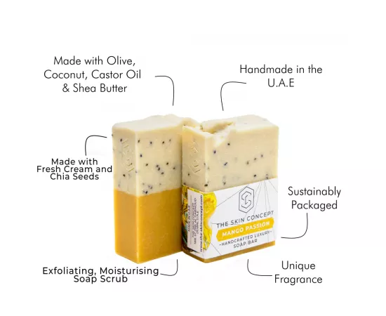 لوح صابون بالمانغا والباشن من ذا سكين كونسيبت