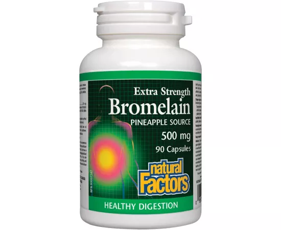 بروميلين من ناتشورال فاكتورز 500 مج - 90 كبسولة
