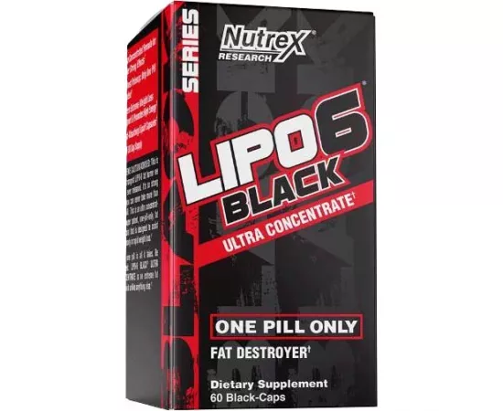 Nutrex Lipo 6 Black Ultra Concentrate Fat Destroyer, 60 Capsules