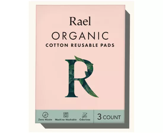 Rael Organic Cotton Reusable Pads - 3 Count