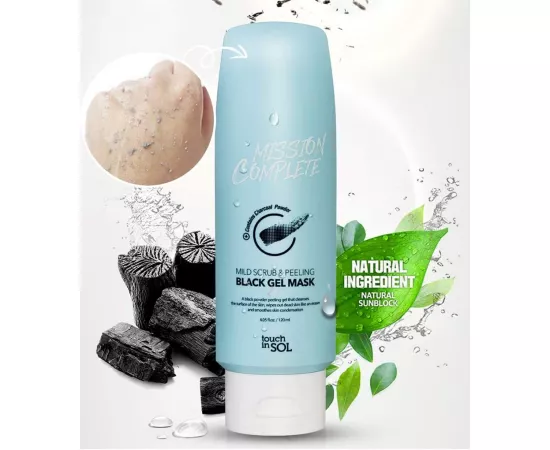 قناع جل أسود سكراب و مقشر من  ميشن كومبليت توطش إن سول - 120 مل