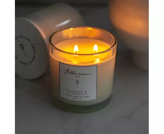  مرطبان شمع من بيل زاميه - لافيندر وبابونج