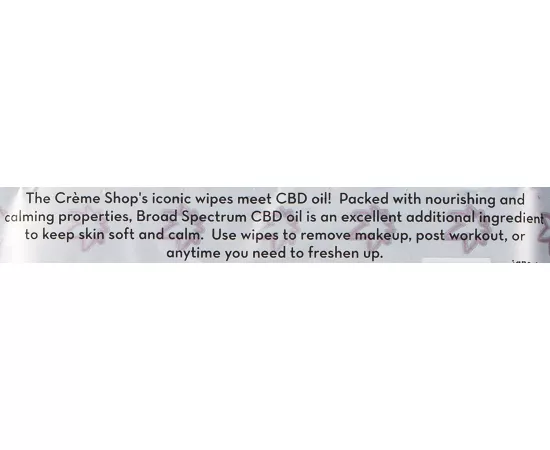 20 منشفة صغيرة مبللة بيور من ذا كريم شوب CBD