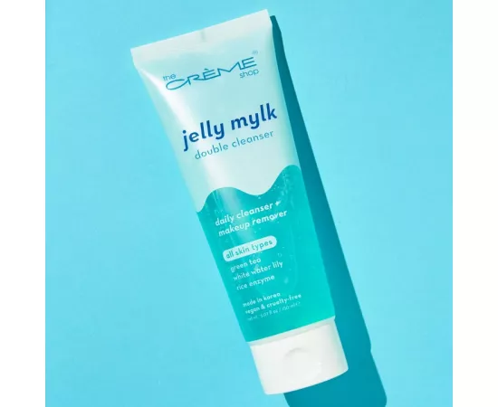 جيلي ميلك منظف دوبل بالشاي أخضر + ماء الزنبق الأبيض + الأرز من ذا كريم شوب