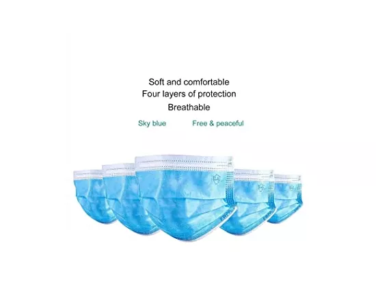 قناع ميديكال جريد للوجه من 4 طبقات يستخدم لمرة واحدة من أوبتي تكت - 50 قطعة