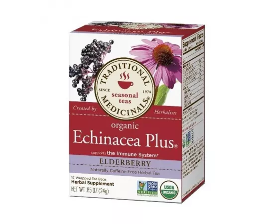 Traditional Medicinals Echinacea Plus Elderberry 16 Tea Bags