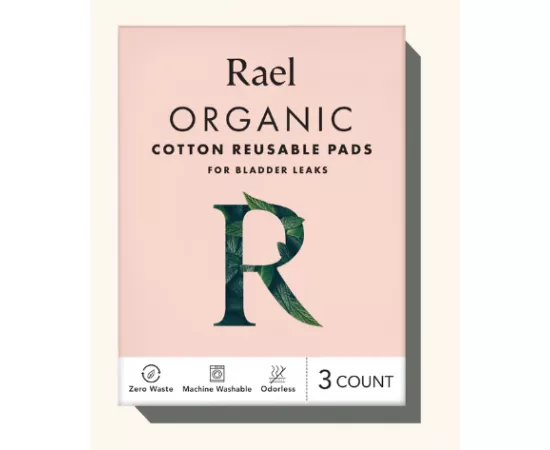 Rael Organic Cotton Reusable Pads for Bladder Leaks - Large