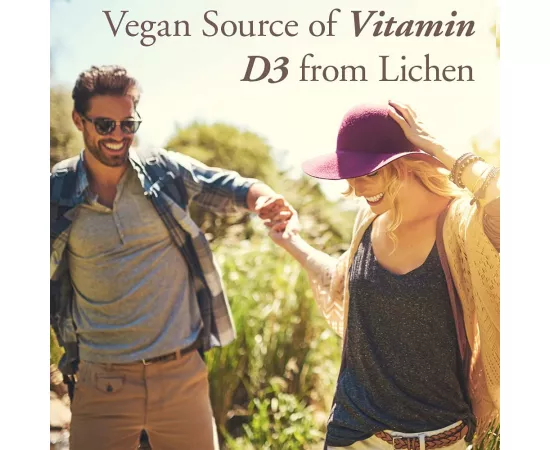 كبسولات فيتامين دي 3 النباتية بتركيز 2000 IU من جاردن أوف لايف ماي كايند أورجانيك (RA-LEM) 30