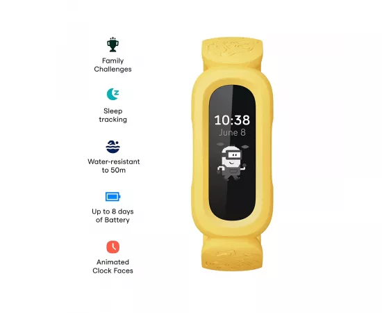 فيتبيت إيس 3 ساعة تتبع النشاط للحركة للأطفال - مينيون أصفر