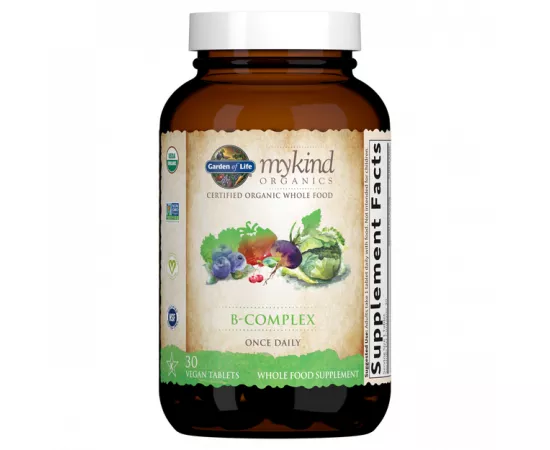 تابلت مركب فيتامين بي النباتي من جاردن أوف لايف ماي كايند أورجانيك  30  