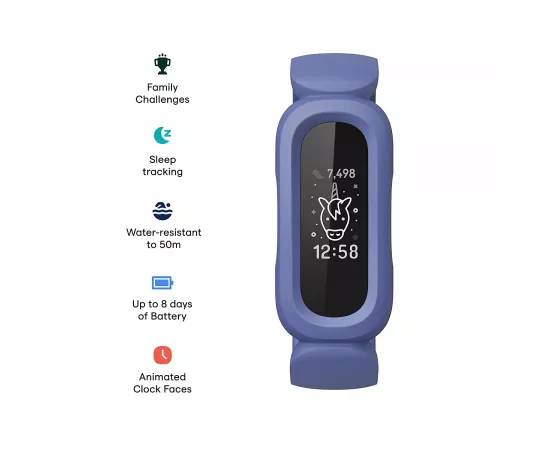 فيتبيت إيس 3 ساعة تتبع النشاط للحركة للأطفال - أزرق