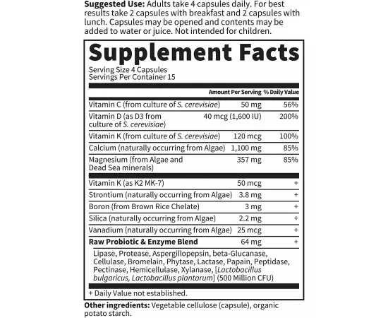 Garden Of Life Vitamin Code Raw Calcium Vegetarian Capsules 60's